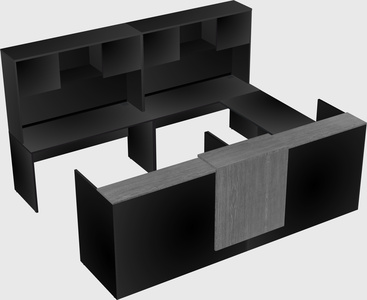 Shared one sided u-shaped reception desk