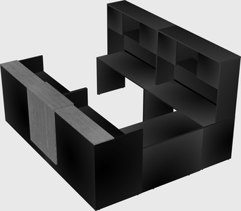 Shared one sided u-shaped reception desk
