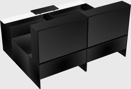 Shared one sided u-shaped reception desk