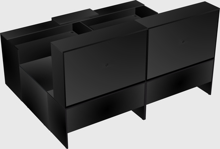 Shared one sided u-shaped reception desk