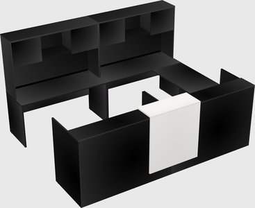 Shared one sided u-shaped reception desk