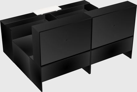 Shared one sided u-shaped reception desk