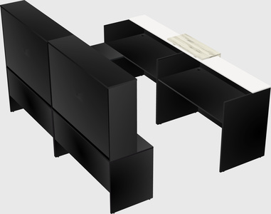Shared one sided u-shaped reception desk