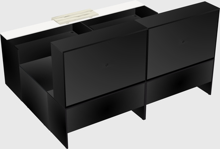 Shared one sided u-shaped reception desk