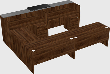 Shared one sided u-shaped reception desk