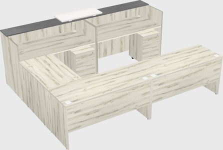 Shared one sided u-shaped reception desk