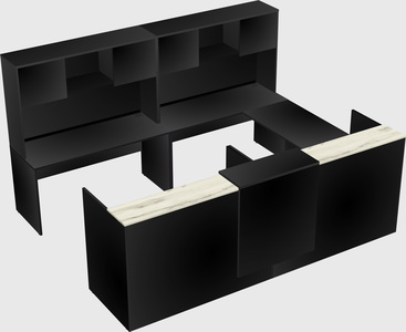 Shared one sided u-shaped reception desk