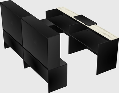 Shared one sided u-shaped reception desk
