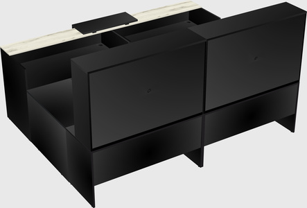 Shared one sided u-shaped reception desk