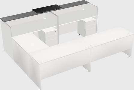Shared one sided u-shaped reception desk