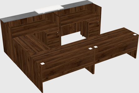 Shared one sided u-shaped reception desk
