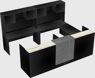 Shared one sided u-shaped reception desk