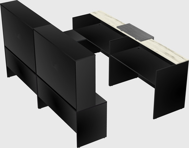 Shared one sided u-shaped reception desk