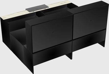 Shared one sided u-shaped reception desk