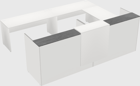 Shared one sided u-shaped reception desk