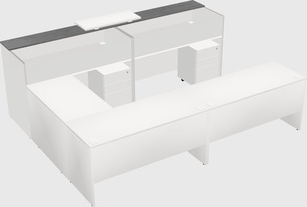 Shared one sided u-shaped reception desk