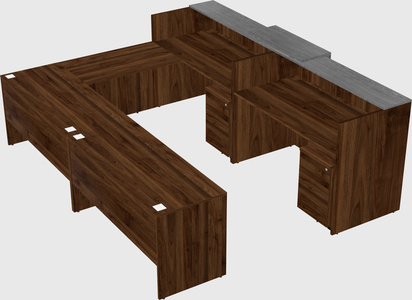Shared one sided u-shaped reception desk