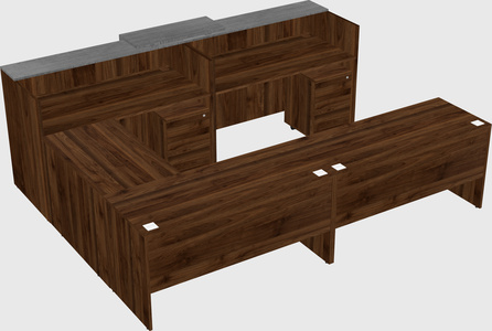 Shared one sided u-shaped reception desk
