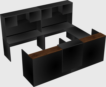 Shared one sided u-shaped reception desk