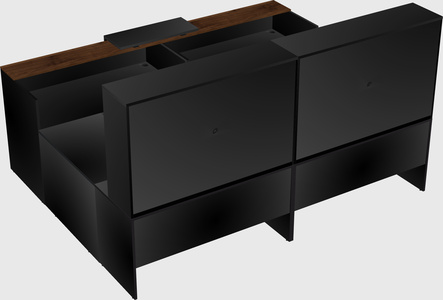 Shared one sided u-shaped reception desk