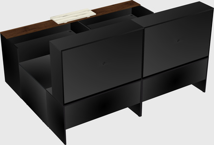 Shared one sided u-shaped reception desk