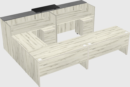 Shared one sided u-shaped reception desk