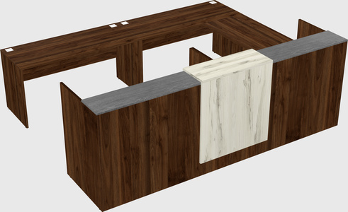 Shared one sided u-shaped reception desk