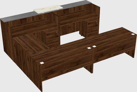 Shared one sided u-shaped reception desk