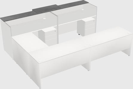 Shared one sided u-shaped reception desk