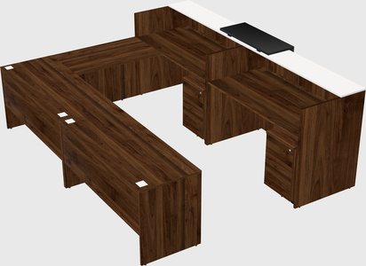 Shared one sided u-shaped reception desk