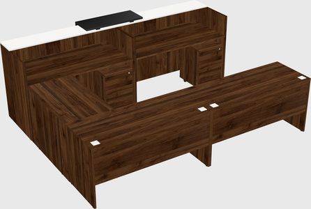 Shared one sided u-shaped reception desk