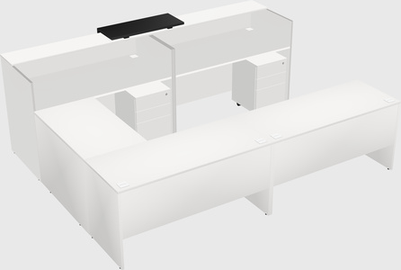 Shared one sided u-shaped reception desk