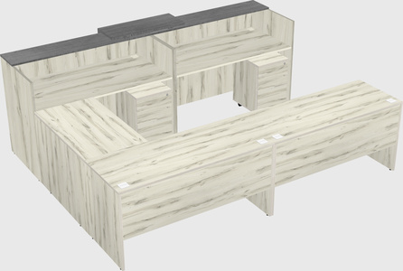 Shared one sided u-shaped reception desk