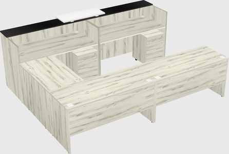 Shared one sided u-shaped reception desk