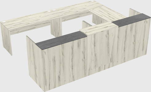 Shared one sided u-shaped reception desk