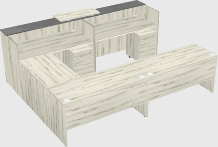 Shared one sided u-shaped reception desk