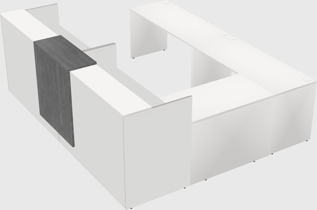 Shared one sided u-shaped reception desk