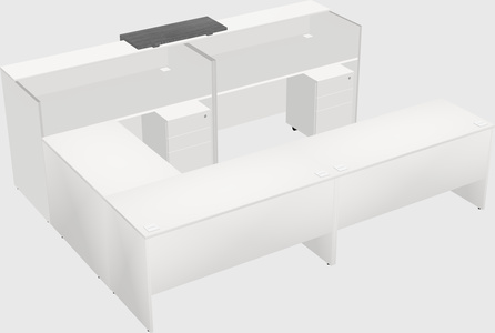 Shared one sided u-shaped reception desk