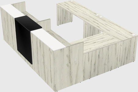 Shared one sided u-shaped reception desk