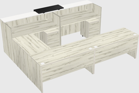 Shared one sided u-shaped reception desk