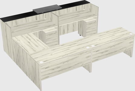 Shared one sided u-shaped reception desk