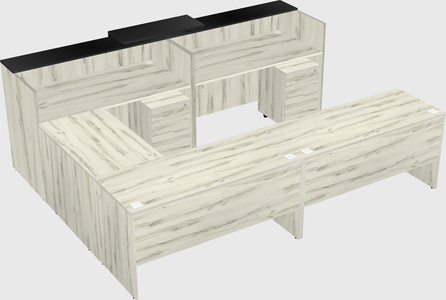 Shared one sided u-shaped reception desk