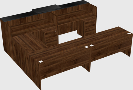 Shared one sided u-shaped reception desk