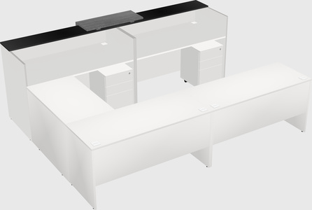 Shared one sided u-shaped reception desk