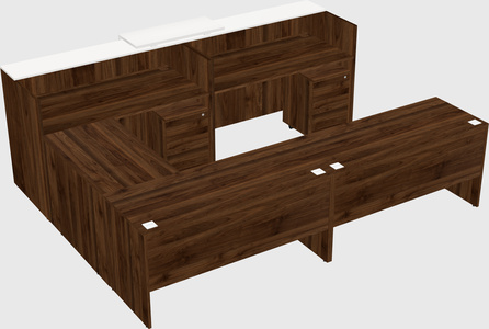 Shared one sided u-shaped reception desk