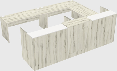 Shared one sided u-shaped reception desk