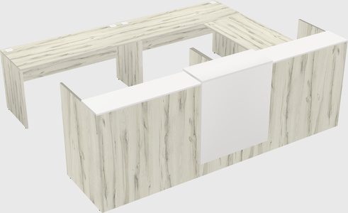 Shared one sided u-shaped reception desk