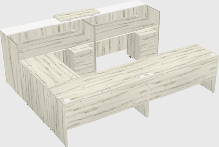 Shared one sided u-shaped reception desk
