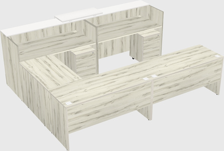 Shared one sided u-shaped reception desk