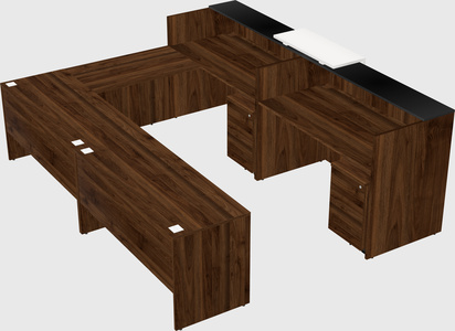 Shared one sided u-shaped reception desk